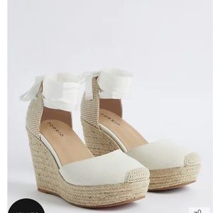 Torrid Platform Wedges Natural White 8.5